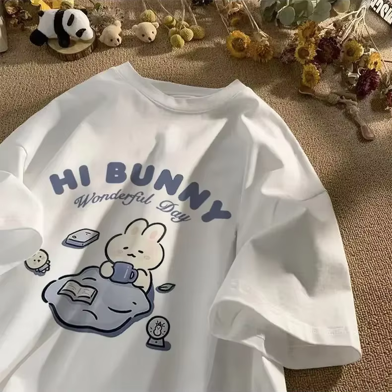 Hi Bunny Print Women’s T-Shirt - Image 5