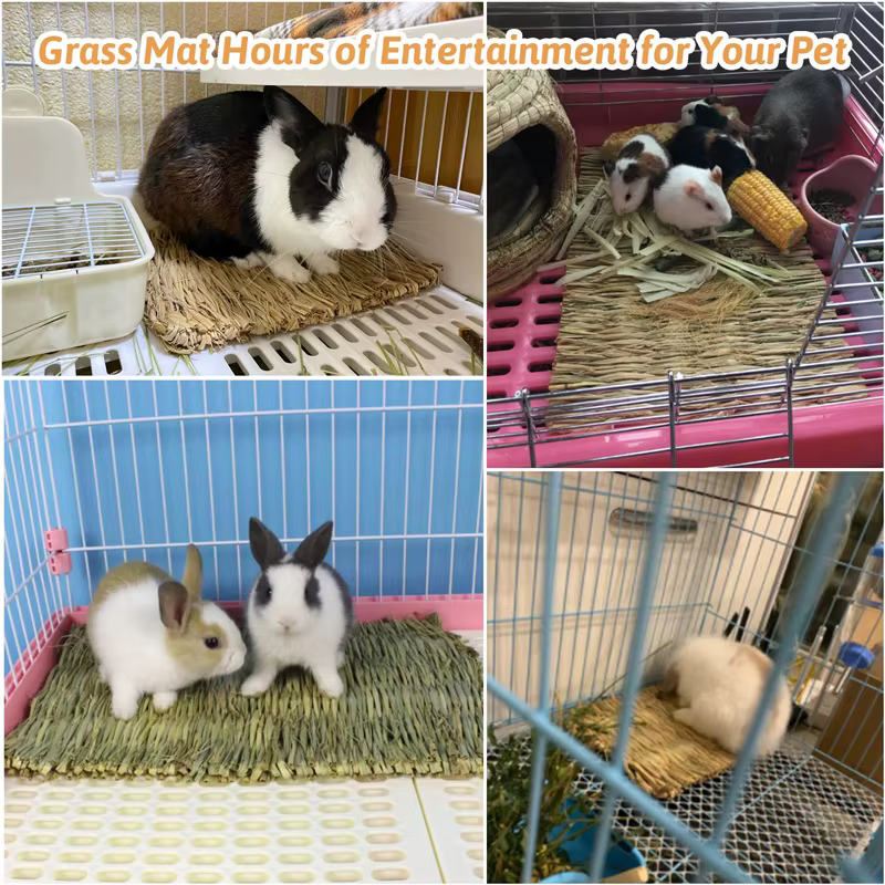 Natural Woven Grass Mat for Rabbits and Small Pets - Image 5