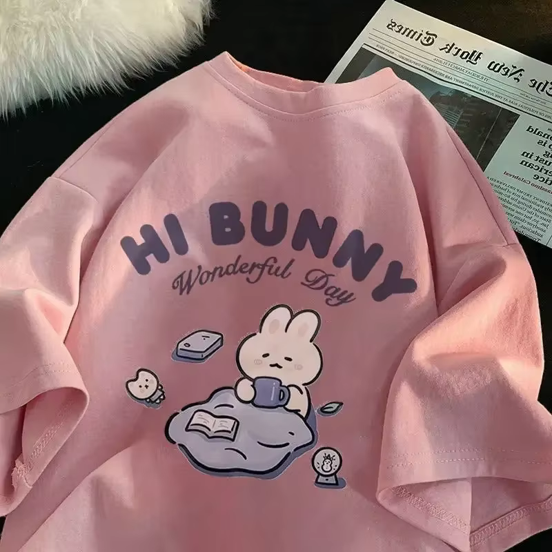 Hi Bunny Print Women’s T-Shirt - Image 6