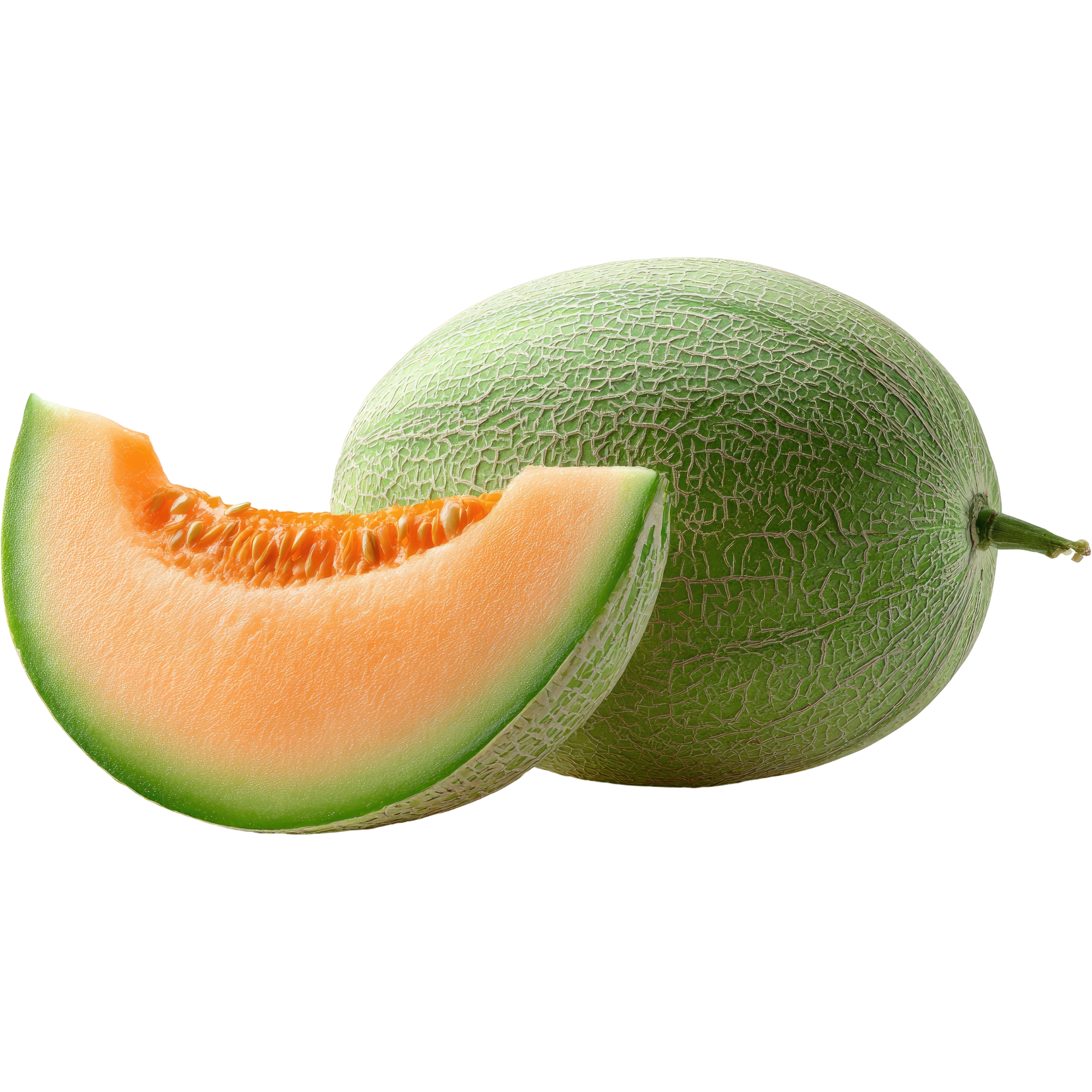 Cantaloupe melon illustration for rabbit treat guide