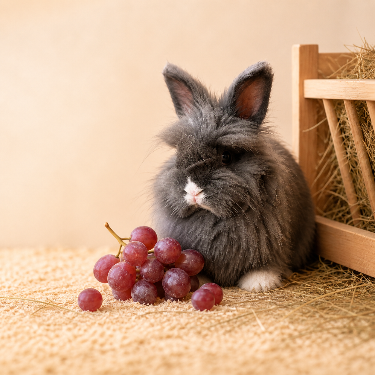 Rabbit with a small fruit treat