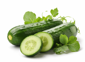 Cucumber illustration for rabbit vegetable guide