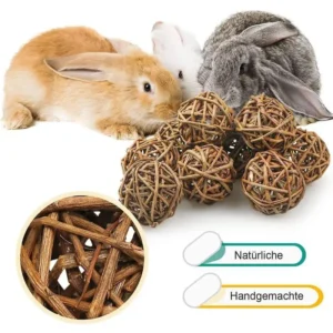 Natural Willow Ball Chew Toy for Rabbits
