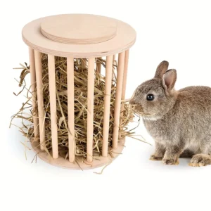 Wooden Vertical Hay Feeder for Rabbits