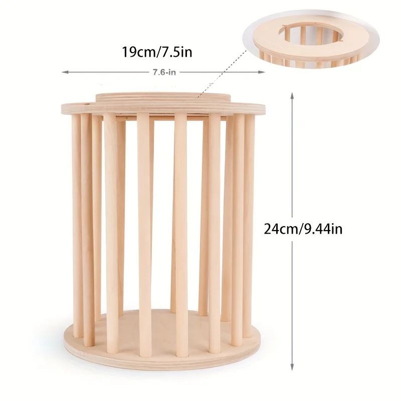 Wooden Vertical Hay Feeder for Rabbits - Image 2