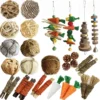 Natural Wooden Roller Toy for Rabbits