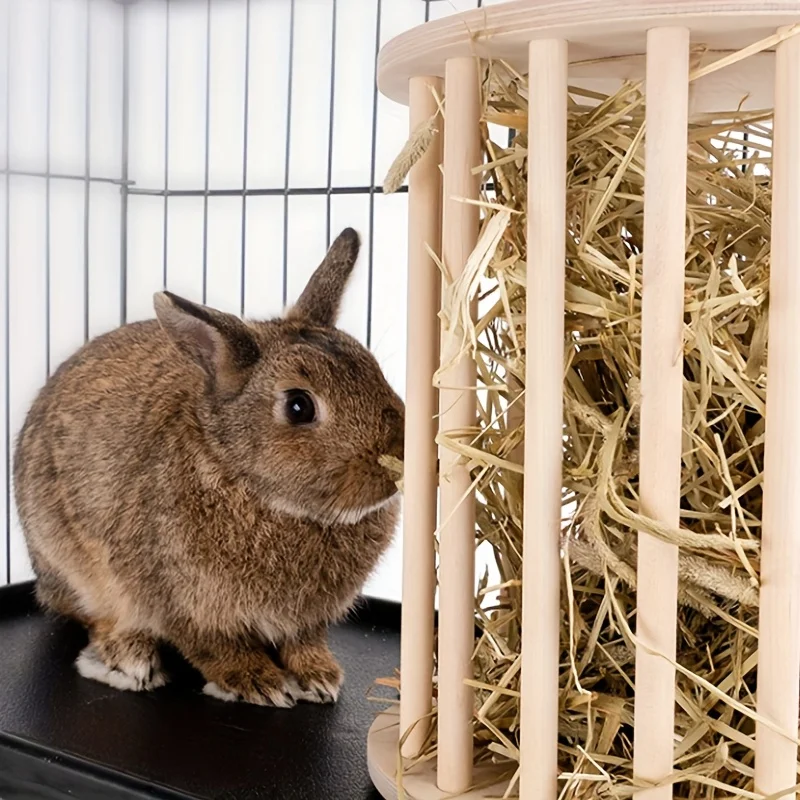 Wooden Vertical Hay Feeder for Rabbits - Image 4