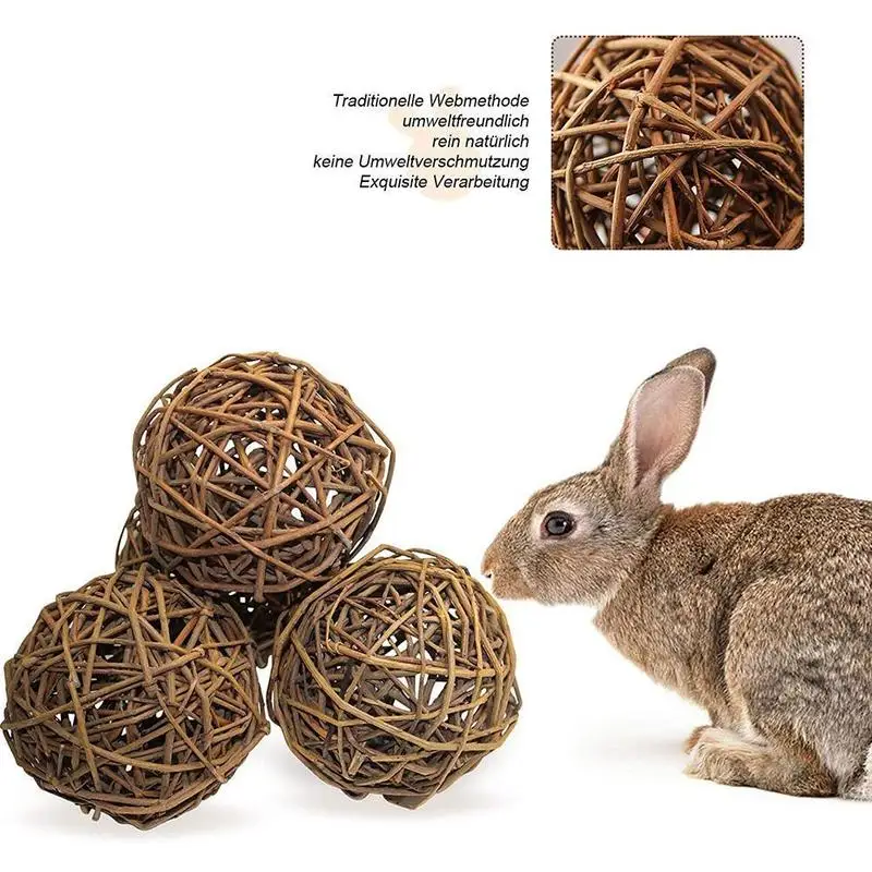 Natural Willow Ball Chew Toy for Rabbits - Image 5