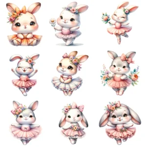 Ballet Bunny Iron-On Transfer Patch