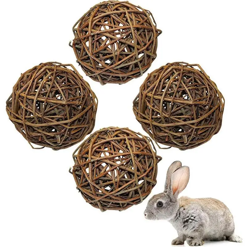 Natural Willow Ball Chew Toy for Rabbits - Image 8