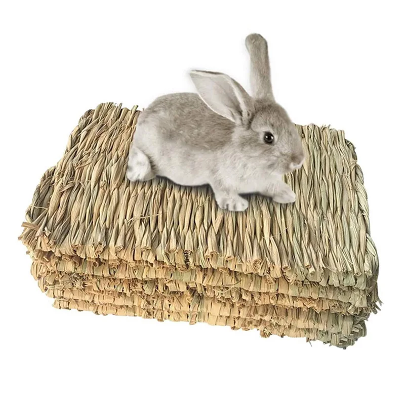 Natural Woven Grass Mat for Rabbits and Small Pets