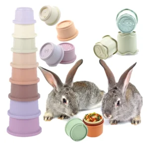 Stacking Cups Enrichment Toy for Rabbits