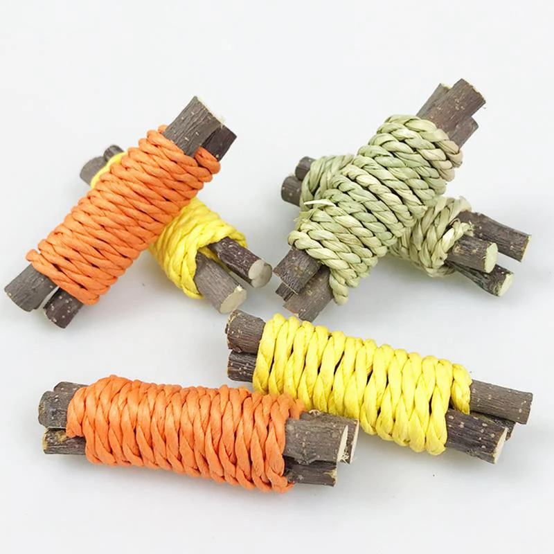 Apple Wood & Grass Chew Toy for Rabbits - Image 2