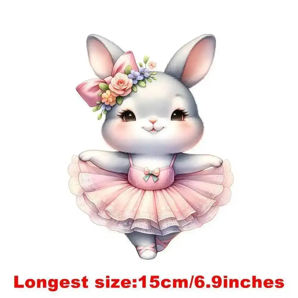 Ballet Bunny Iron-On Transfer Patch - Image 2