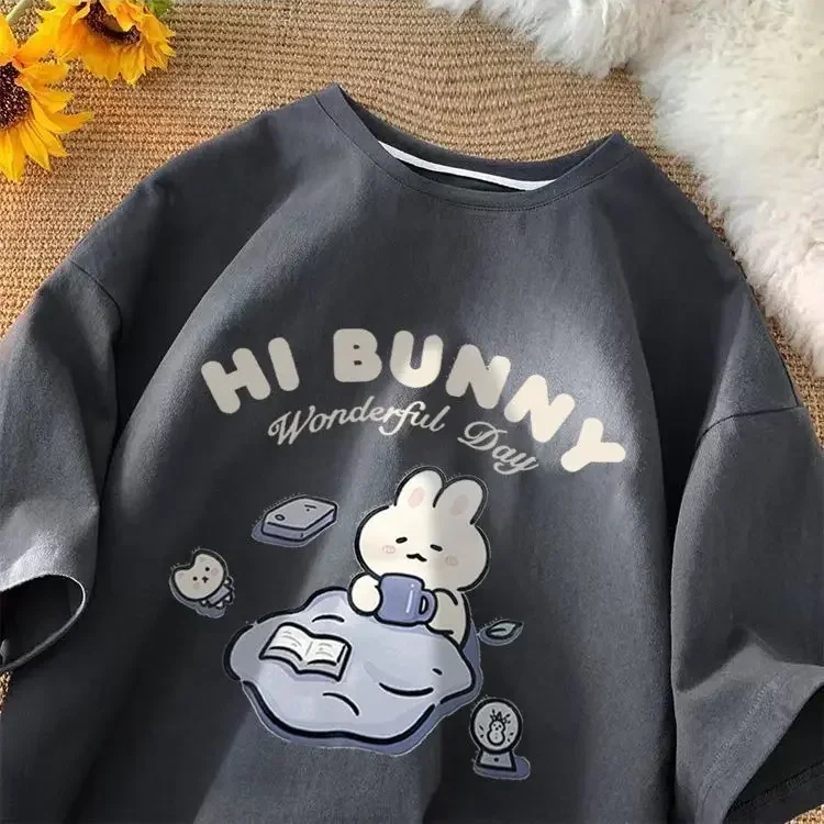 Hi Bunny Print Women’s T-Shirt - Image 9