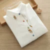 White Rabbit Embroidered Long Sleeve Shirt